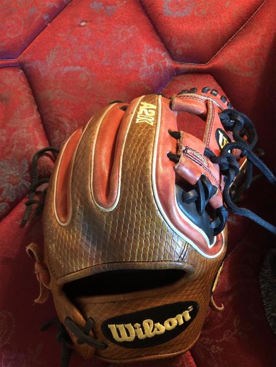 Wilson Red Used Infield A2K 11.5" Glove Baseball Gloves & Mitts