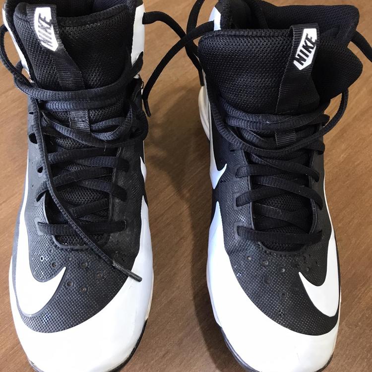 Nike Black Kid's Molded Cleats High Top Baseball Footwear