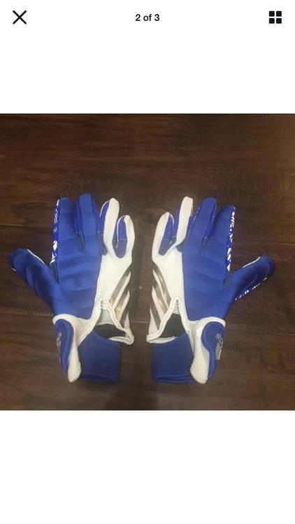 adidas football gloves blue