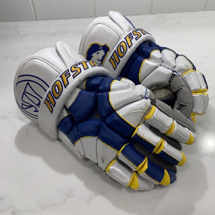 Warrior Hofstra Mac Daddy 4 Game Worn Used Lacrosse Gloves