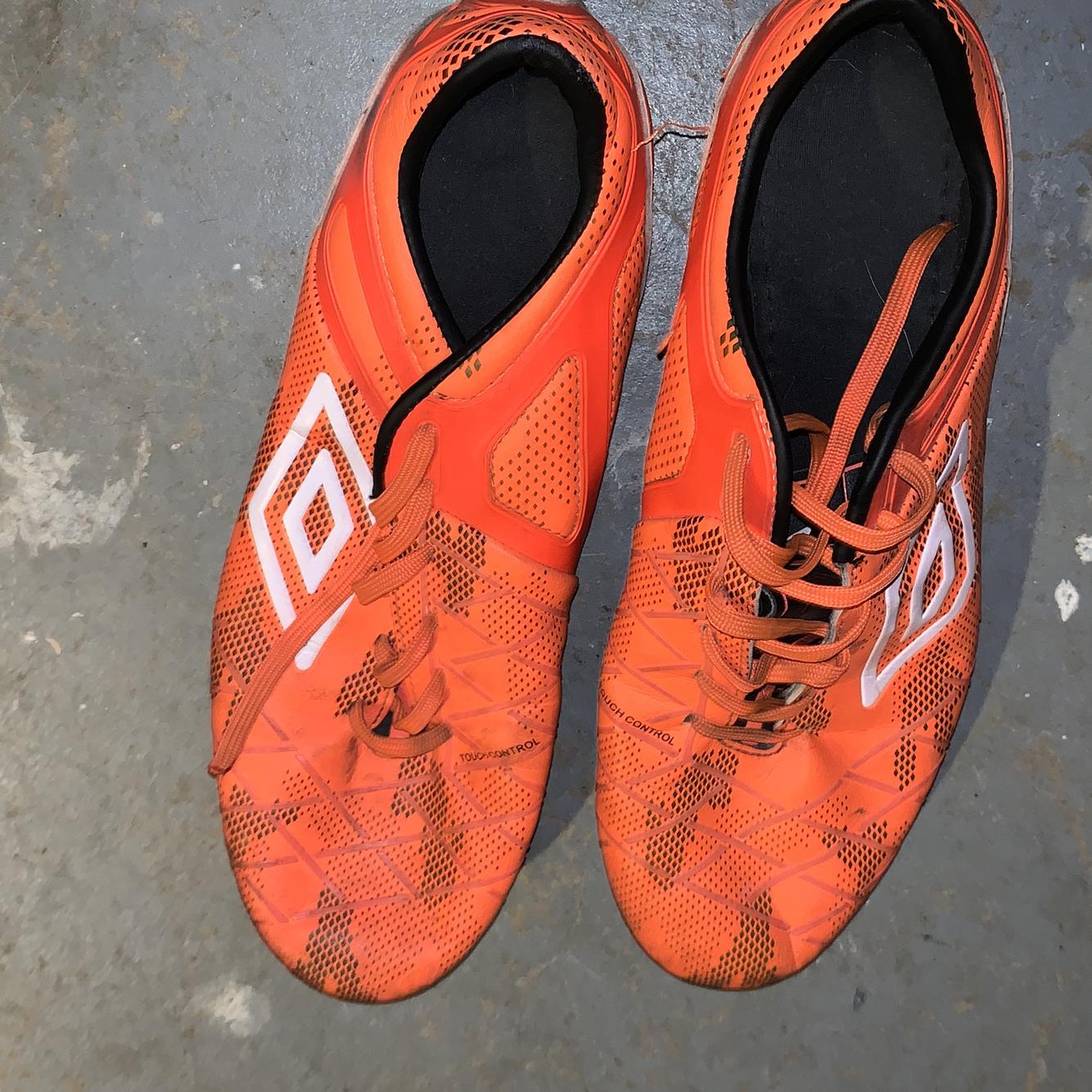 mens orange football cleats