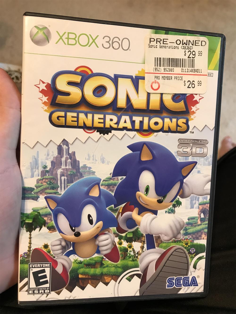 xbox one sonic generations