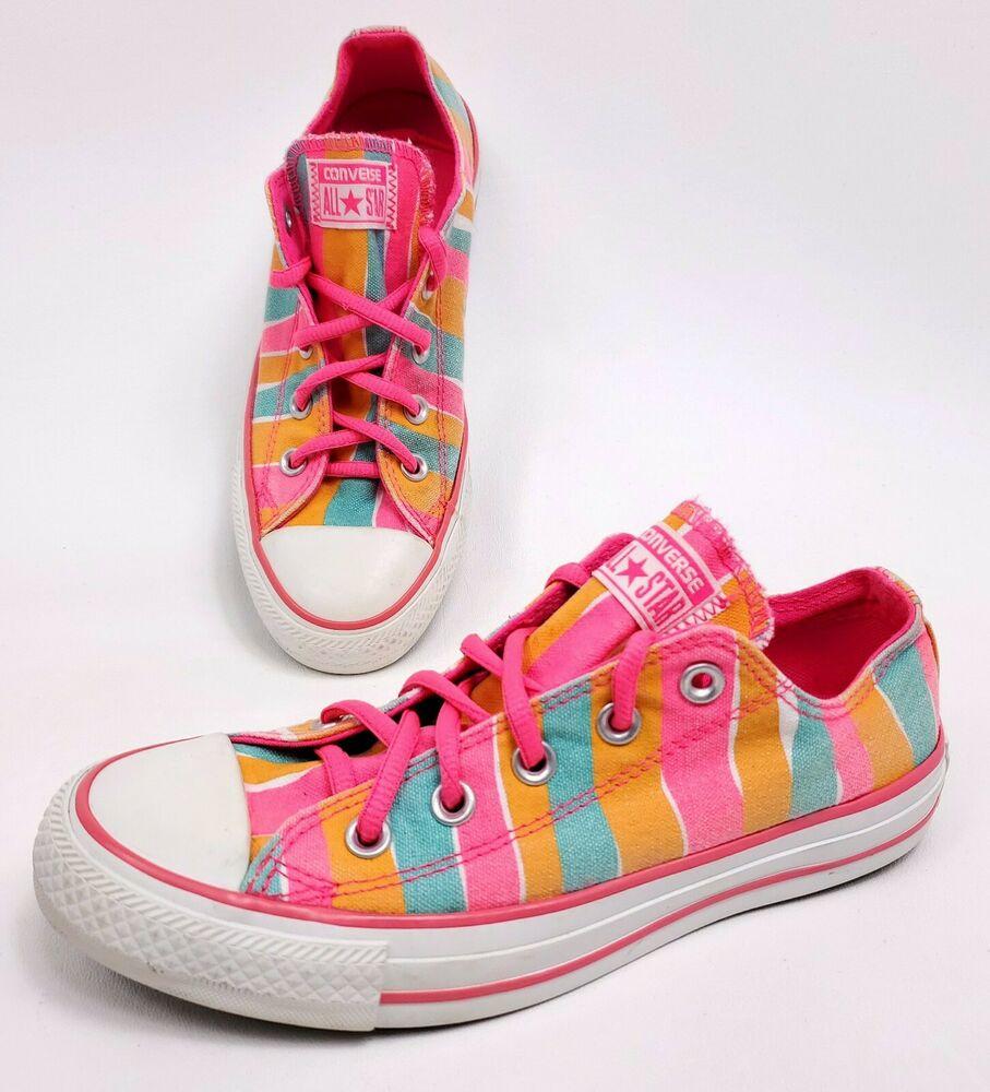 pink and green converse sneakers