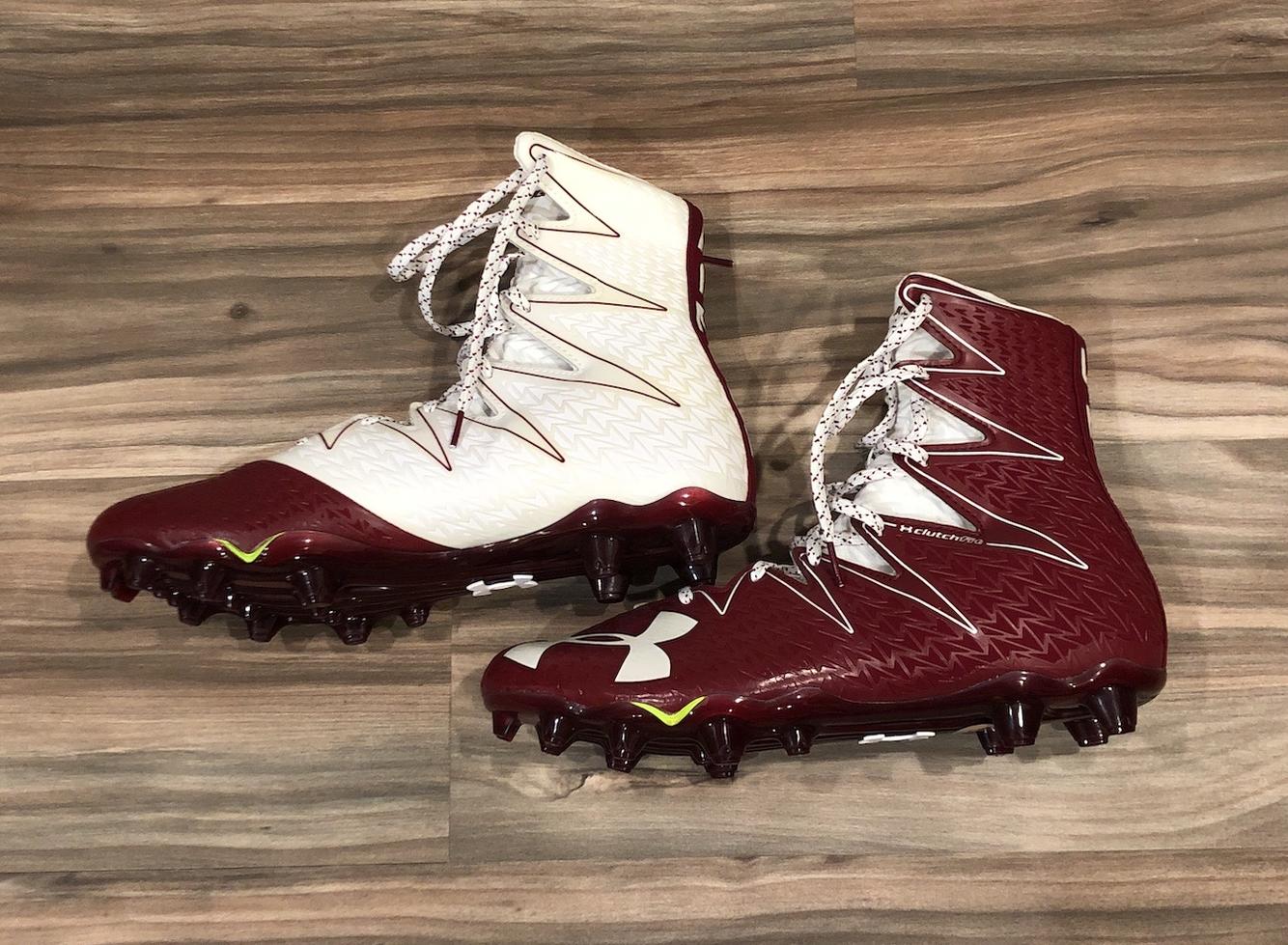 under armour maroon cleats