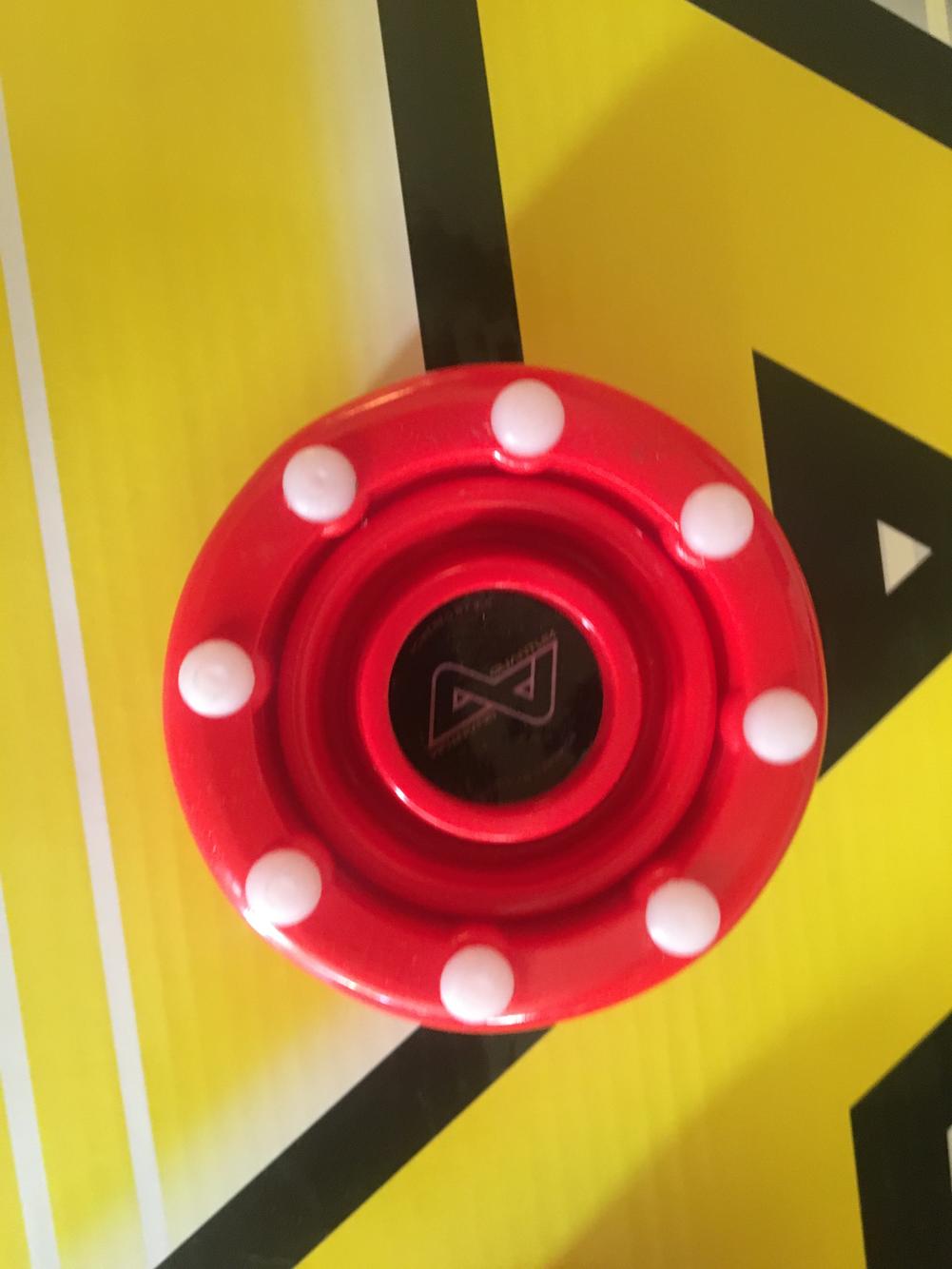 6 New Red Alkali Quantum IDS Inline Roller hockey pucks SidelineSwap