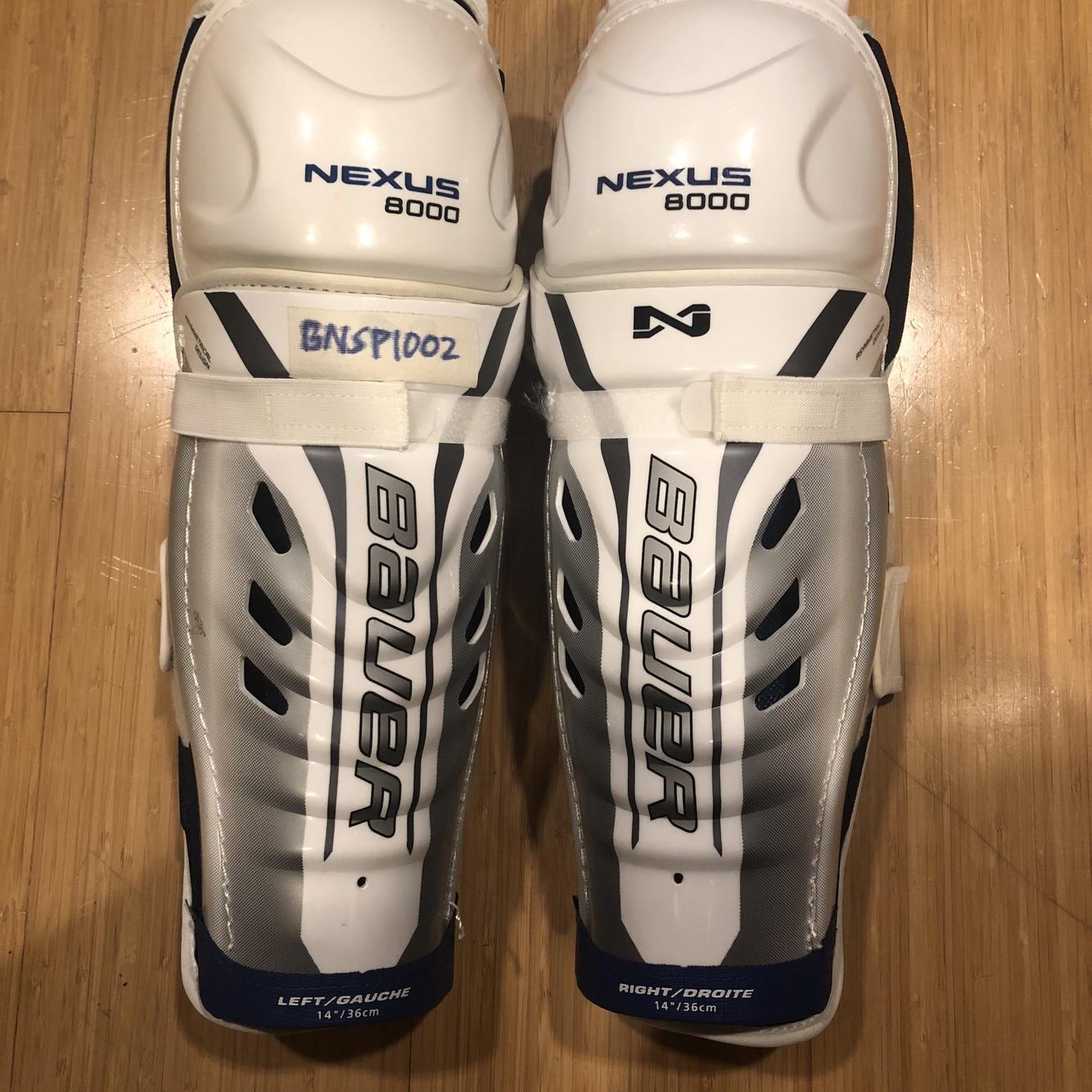 New Pro Stock Bauer Nexus 8000 Shin Pads SidelineSwap