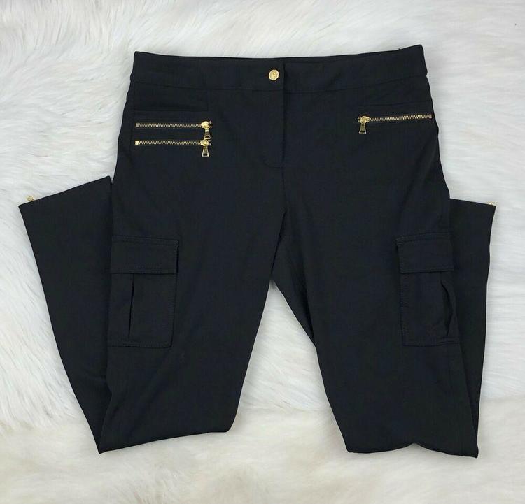 black jeans with gold zippers