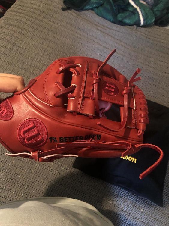 Wilson New Burgundy Custom A2K Baseball Gloves & Mitts