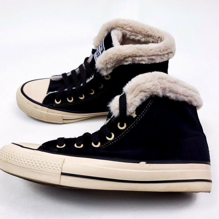 Beierpai Ber Star Womens 9 Black High Top Shoes Faux Fur