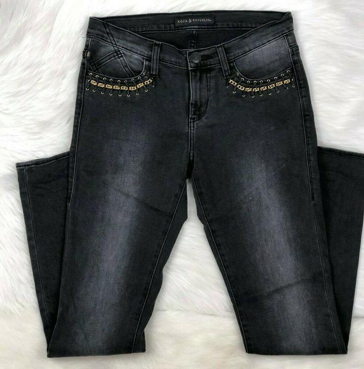 gold and black jeans