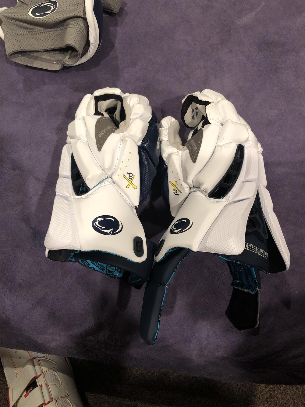 Penn State White New Player Maverik Rome NXT 13" Lacrosse Gloves SidelineSwap