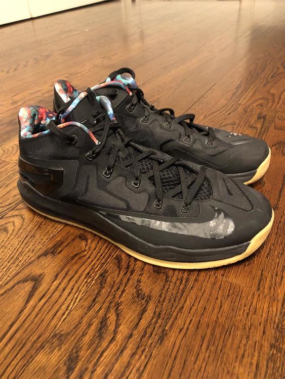lebron 11 low black gum