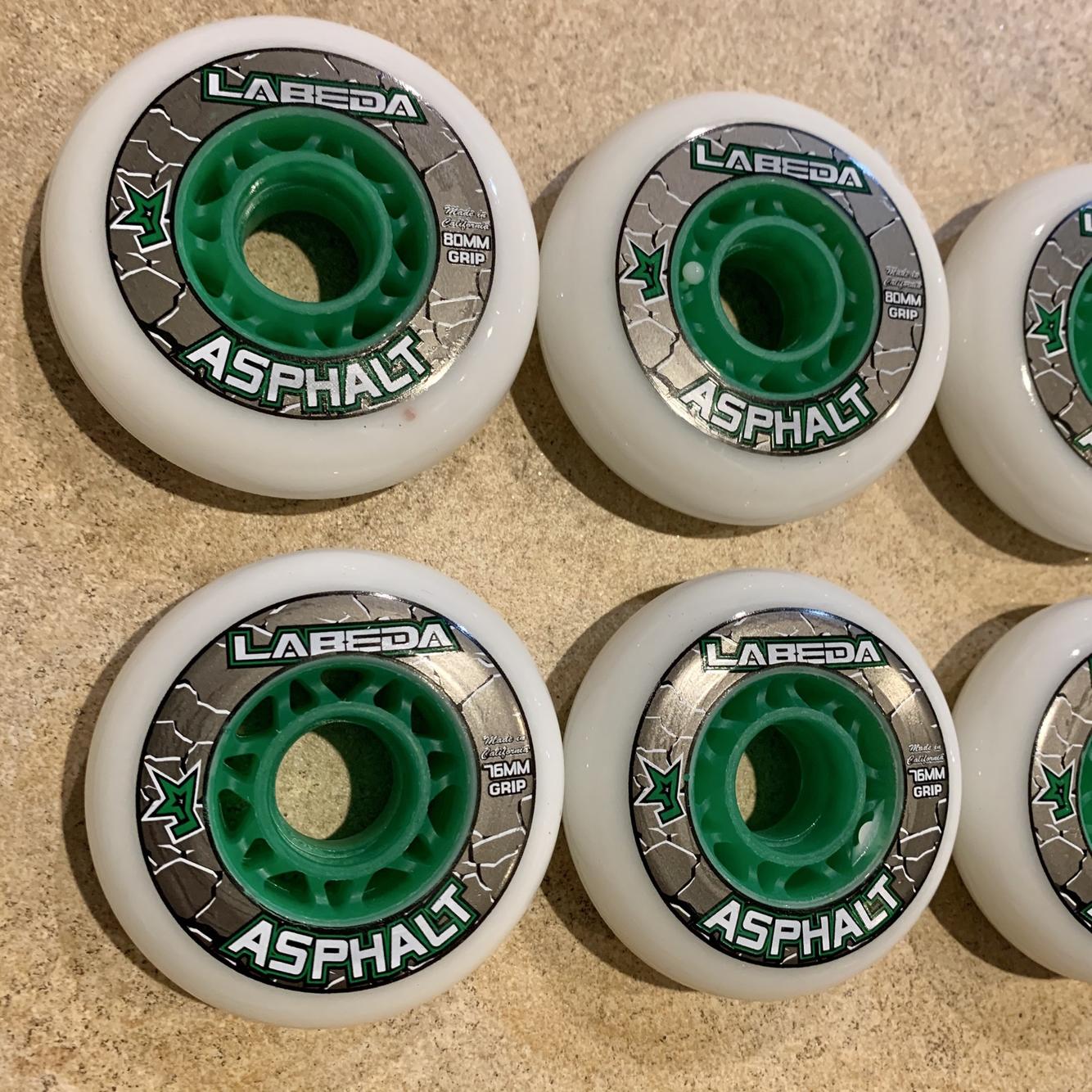 Labeda Gripper Asphalt Outdoor Inline Roller Hockey Wheels 72mm / 80mm 2 Each