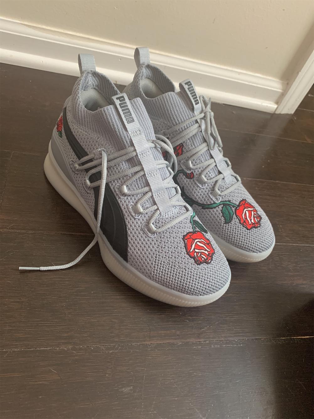 clyde court roses basketball shoes