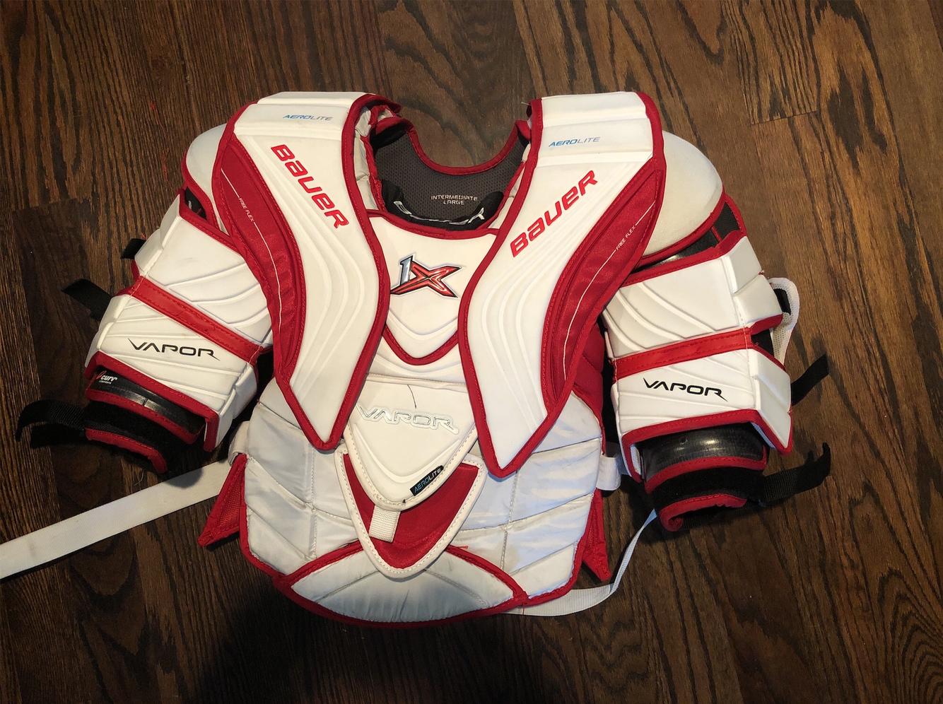 Used Large Intermediate Bauer Vapor 1X Goalie Chest and Arm Protector