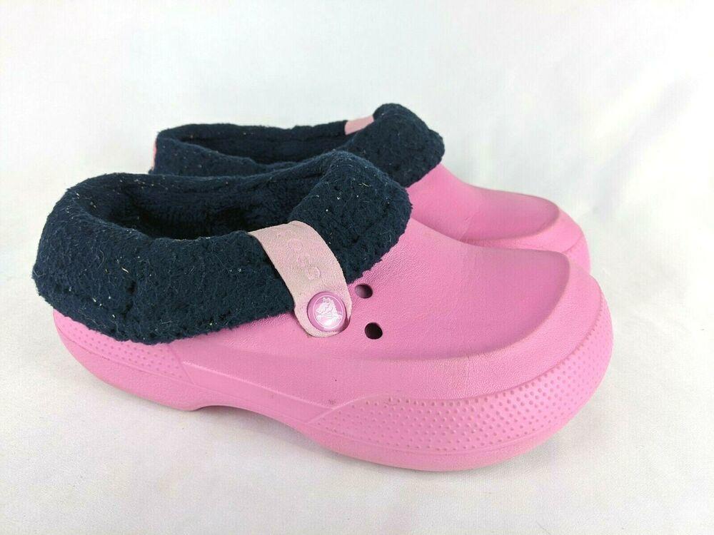 crocs pink fuzzy
