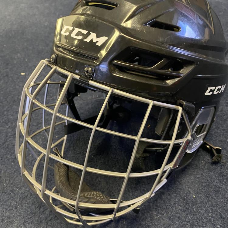 CCM Black Used Large Tacks 310 Helmet Hockey Helmets