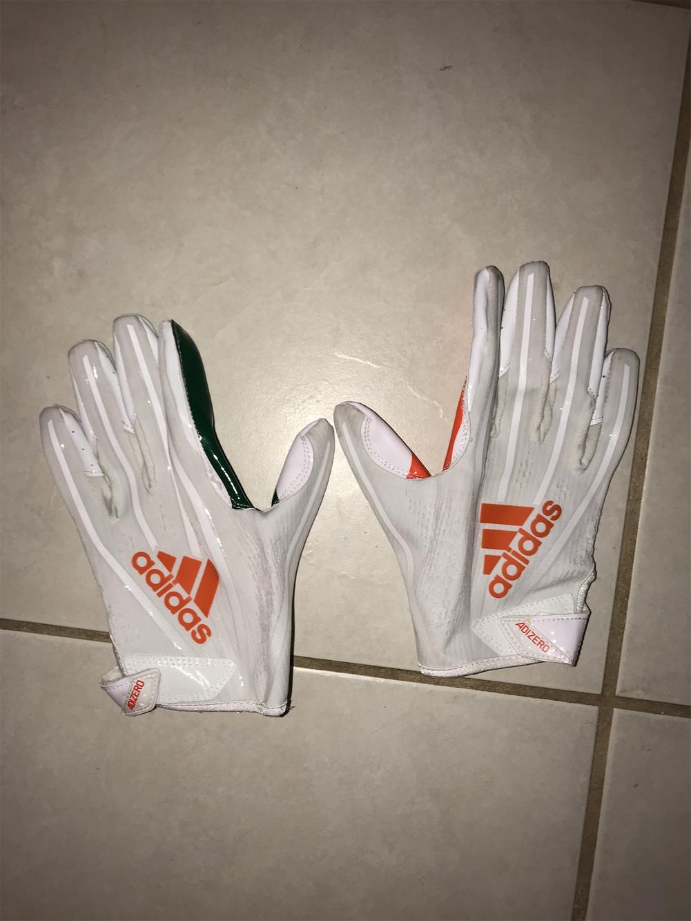 MIAMI HURRICANES GAME WORN GLOVES SidelineSwap