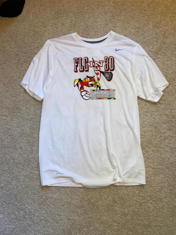 white nike dri fit shirt