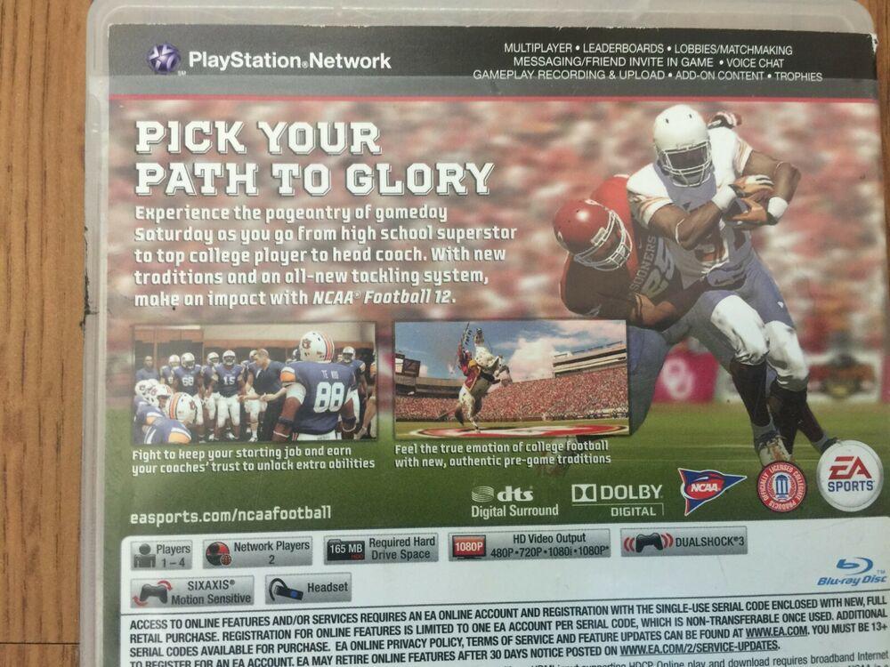 Ncaa Football 12 Ps3 Ea Sports College Football Complete Working Video Game Electronics Gaming Esports Console Gaming