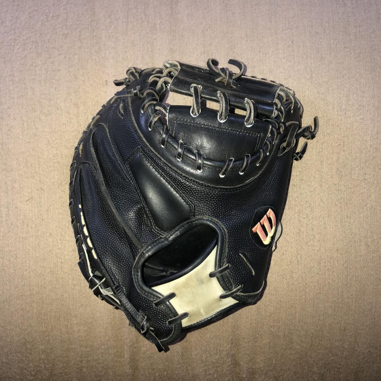 USED Wilson A2000 M2 33.5” SuperSkin Catcher’s Mitt (Black) SidelineSwap