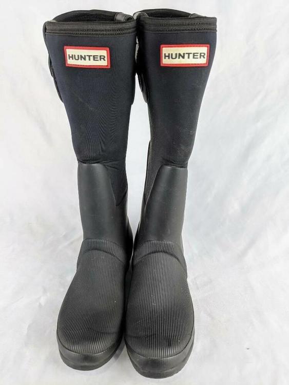 hunter rain boots matte black