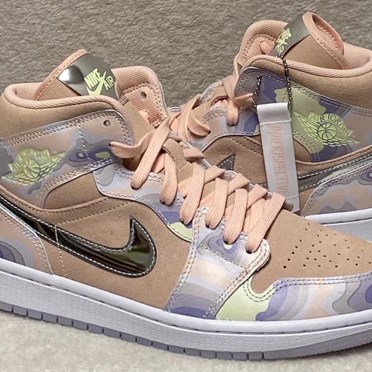 jordan 1 mid se washed coral