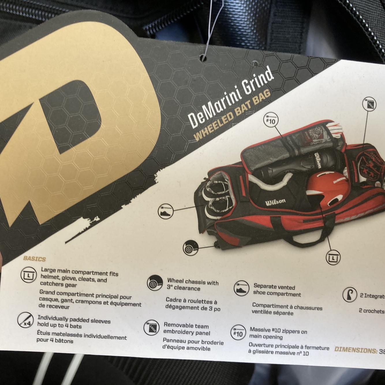 Black New DeMarini Catcher's Bag SidelineSwap