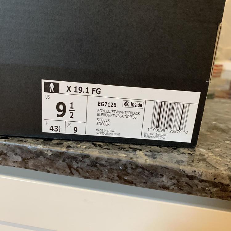 adidas x 19.1 size 9.5