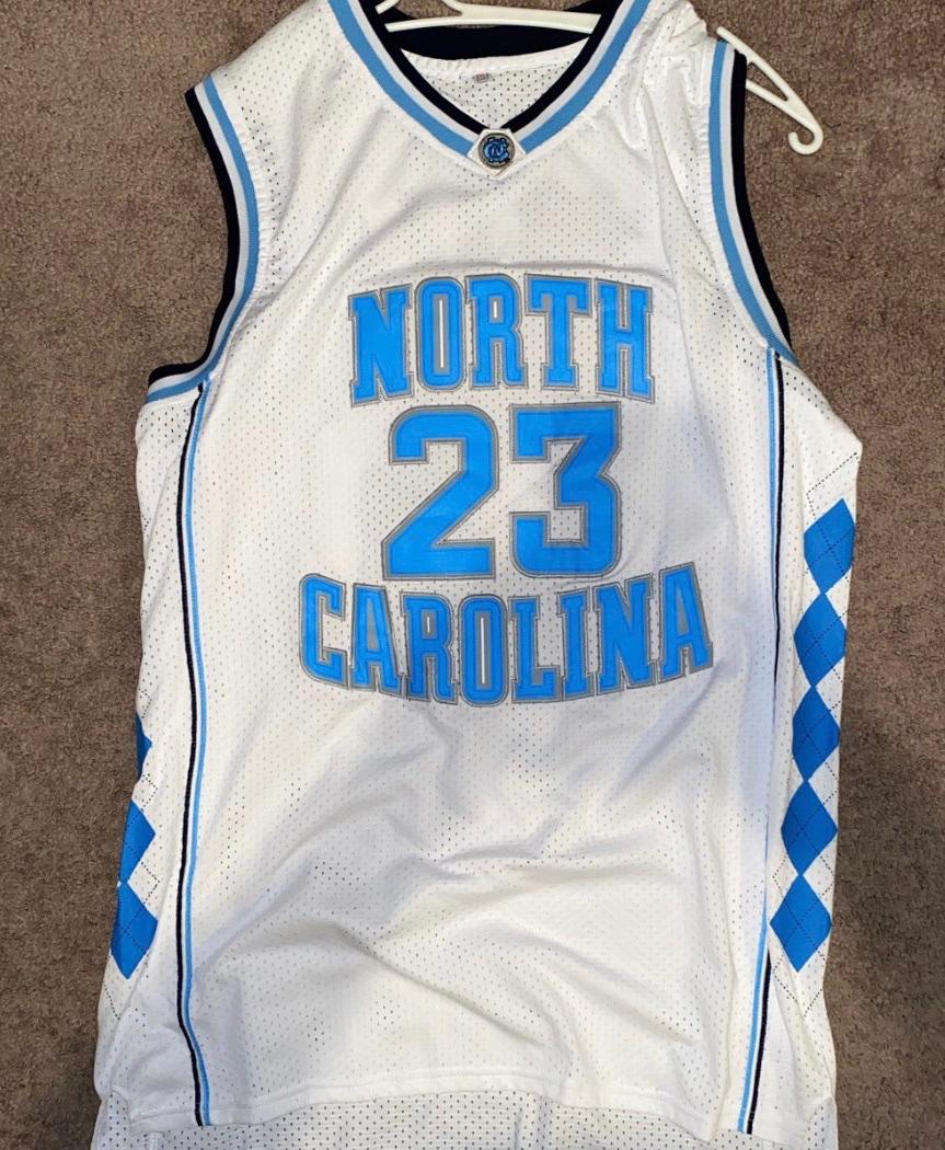 Blue and white jordan jersey Clearance