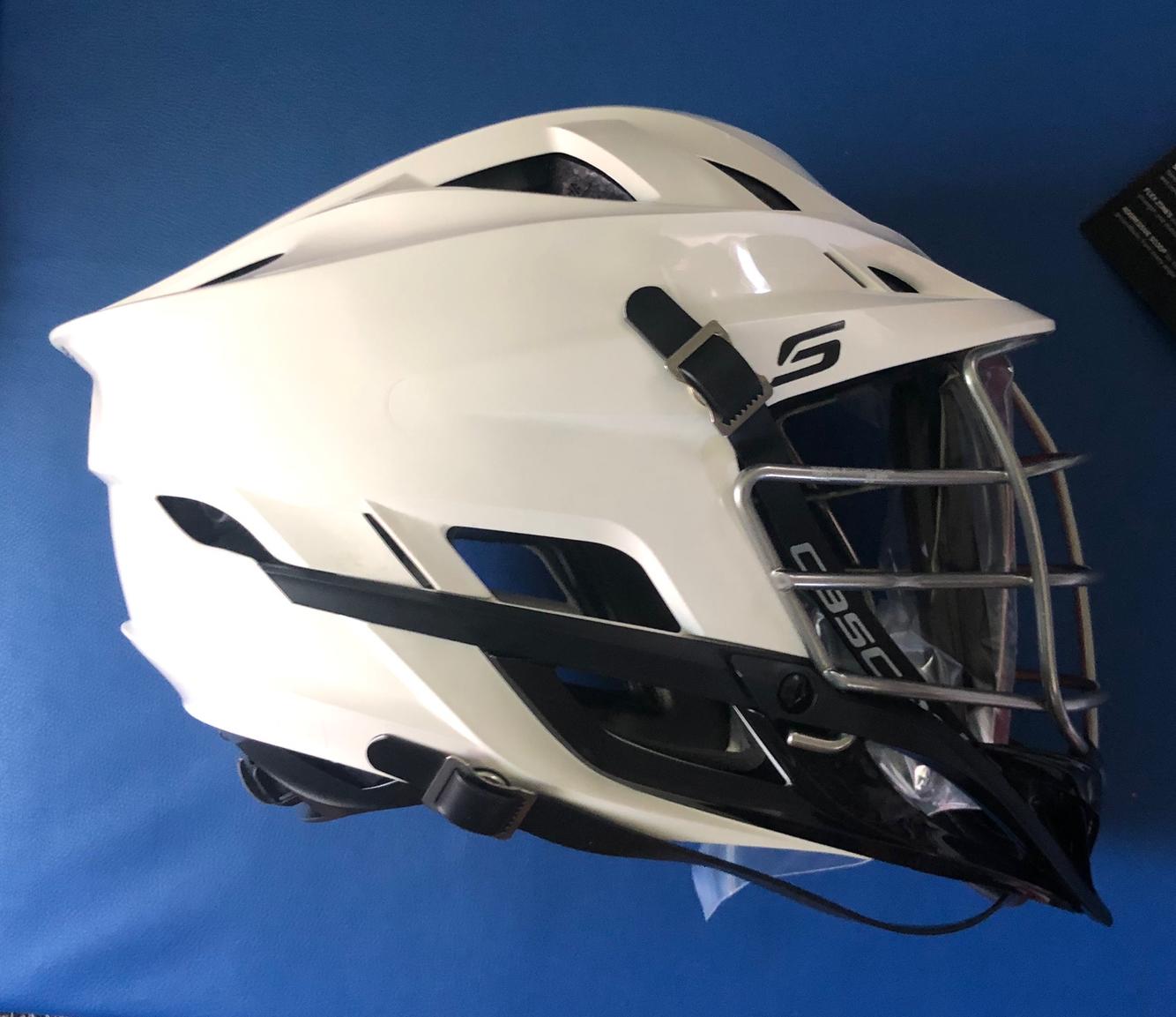 Cascade S Helmet White w Chrome cage Lax Lacrosse Nwt New Player's