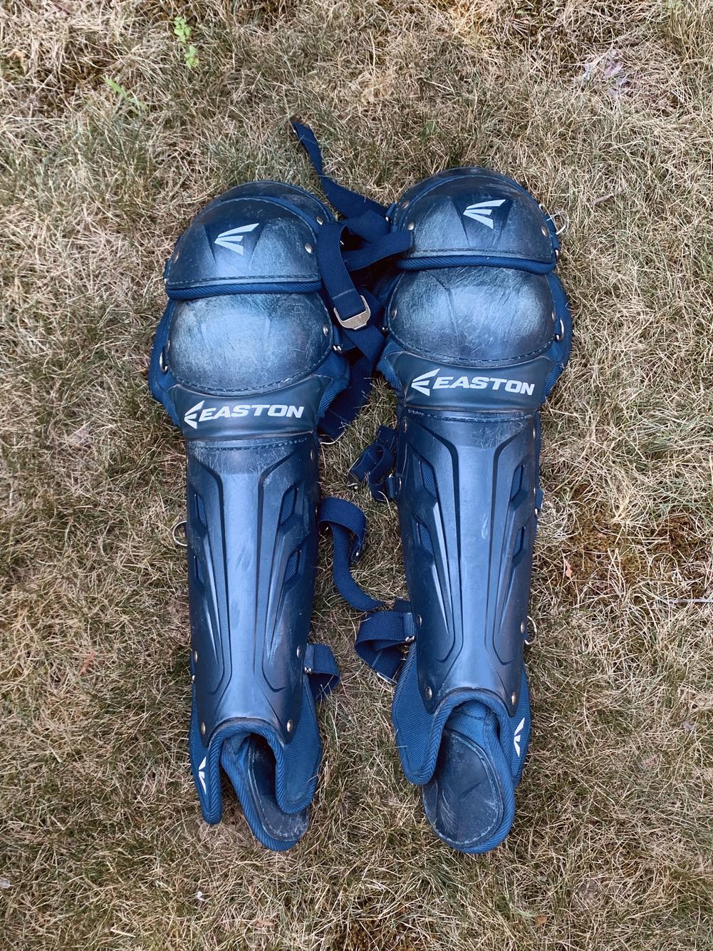 Blue Used Intermediate Easton Catcher's Leg Guard SidelineSwap