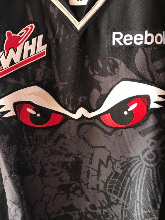 Reebok New Portland Winterhawks Alternate with Eyes Game Jersey