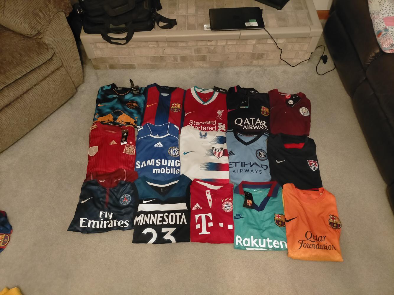 15 soccer jerseys lot/bundle SidelineSwap