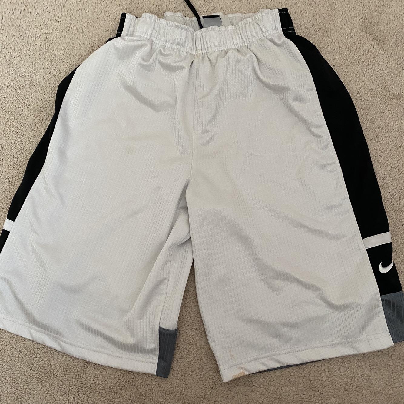 white nike athletic shorts