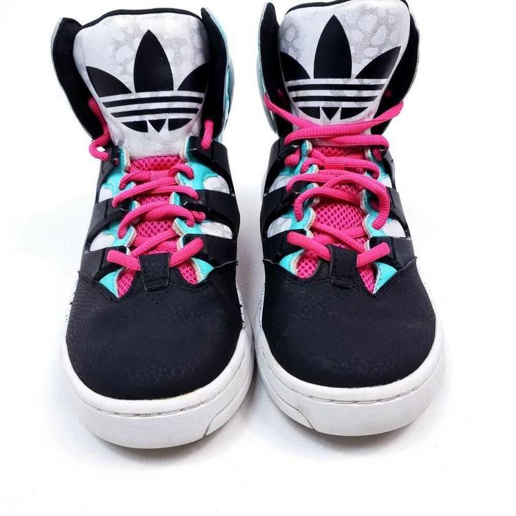 pink high top adidas