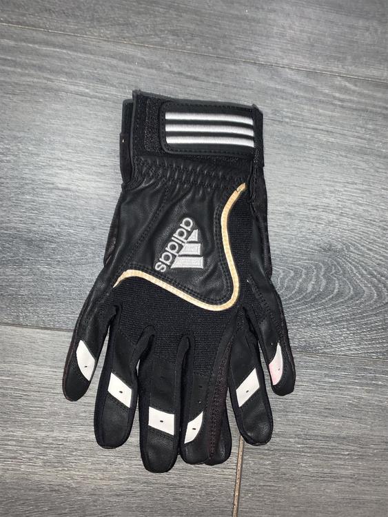 Adidas Black & White Used Large Baseball Batting Gloves