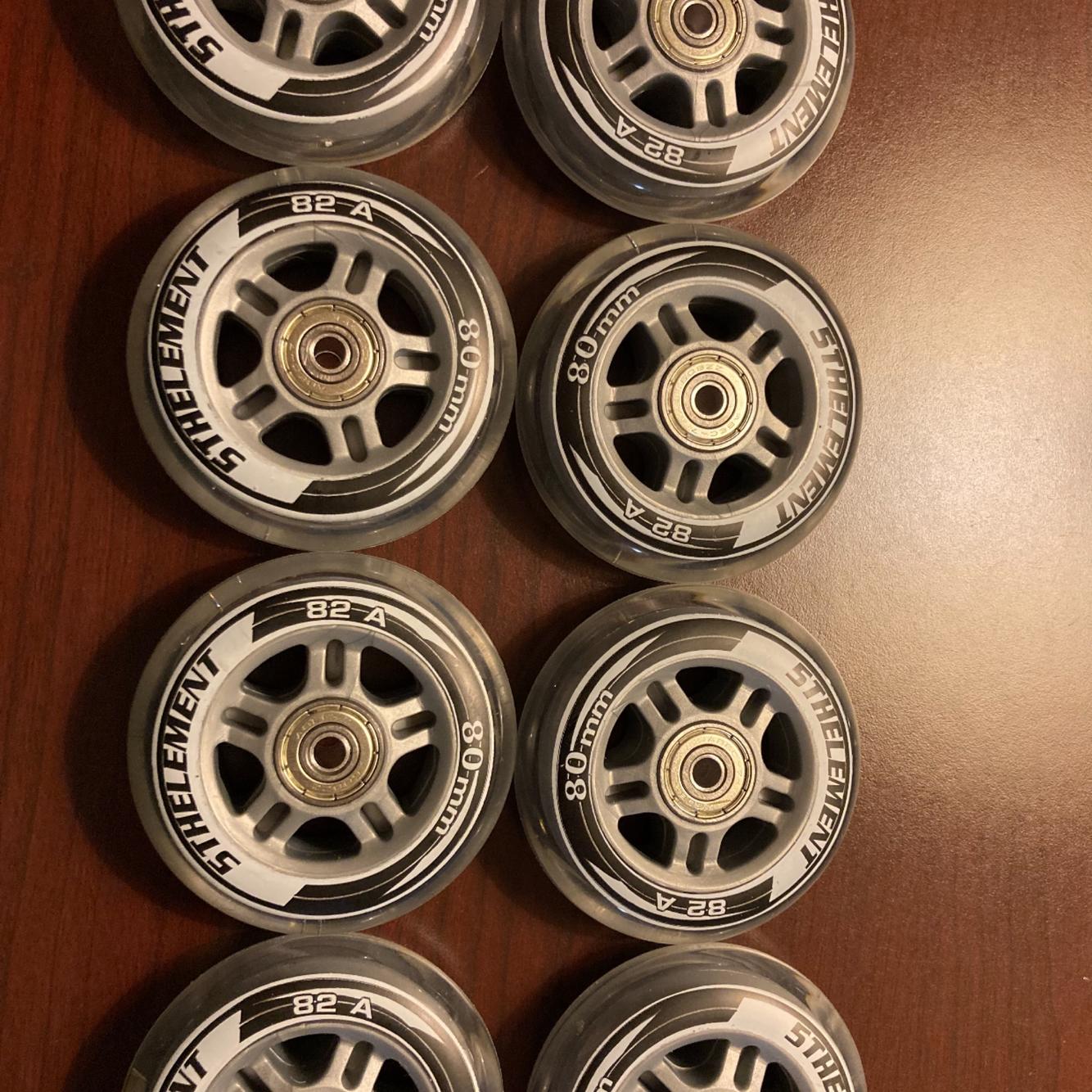 New 5TH ELEMENT 80 MM RUBBER WHEELS WITH BEARINGS SidelineSwap