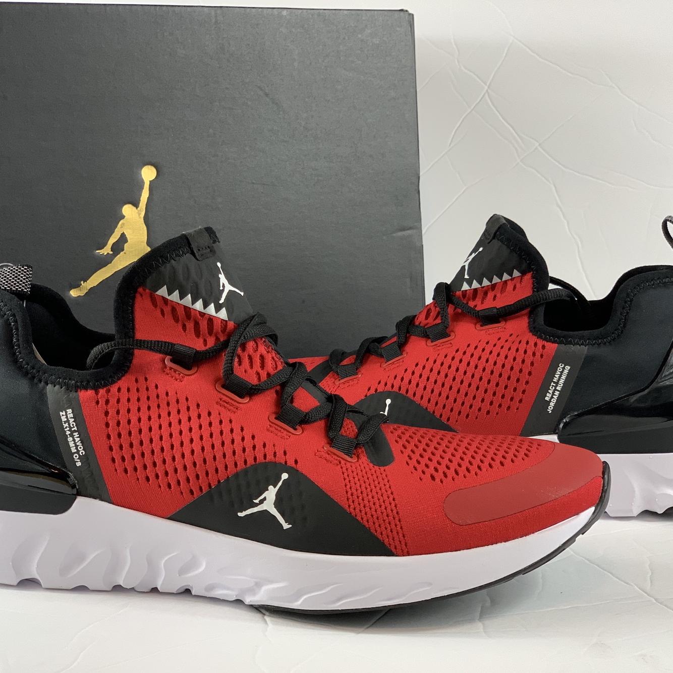 nike air jordan react havoc black red crimson