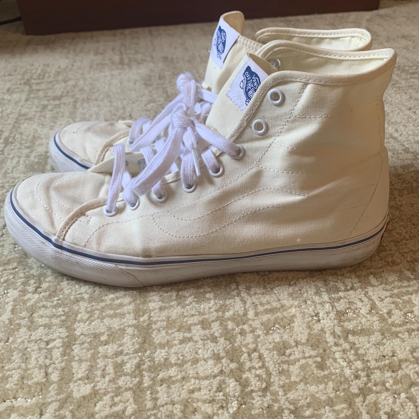 cream high top vans
