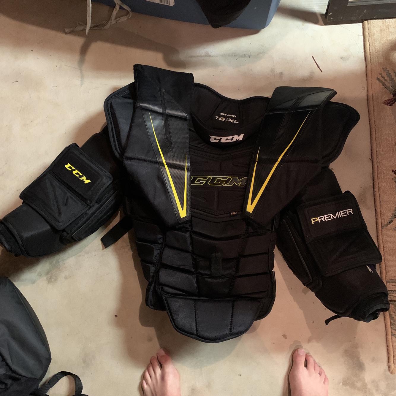Senior XL CCM Premier Pro Chest and Arm Protector Pro Stock Goalie