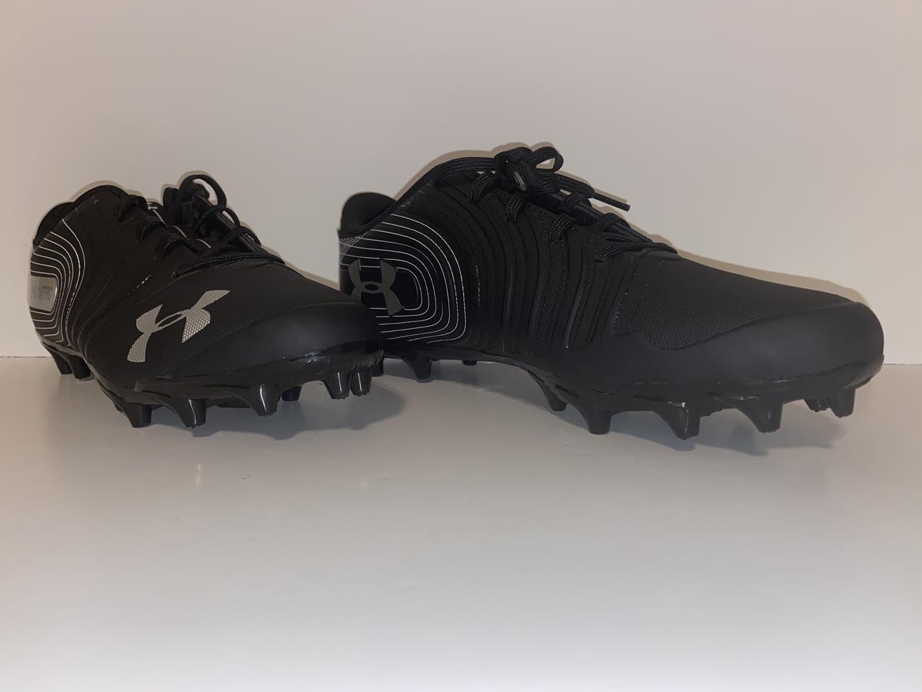 Under Armour Nitro Low MC Football Cleats Black//Silver 3000182-001