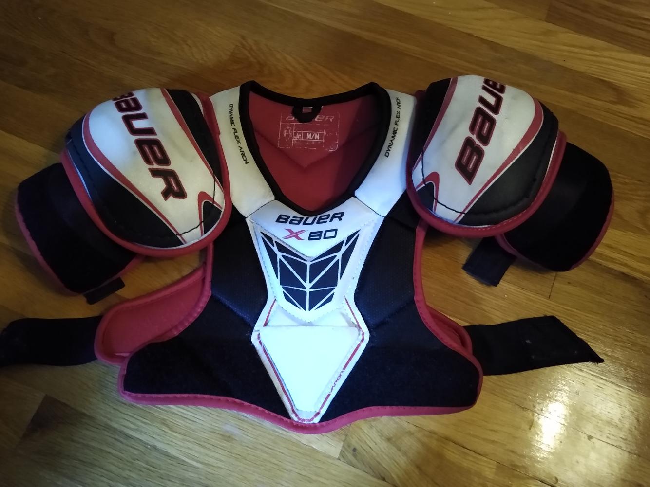 Used Junior Medium Bauer Vapor X80 Shoulder Pads SidelineSwap