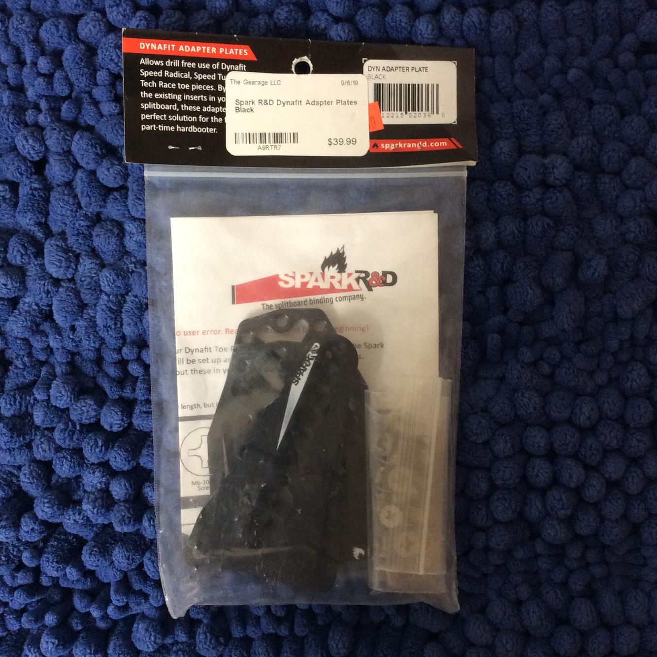 One Size Spark R/&D Dynafit Toe Adapter Plates Black