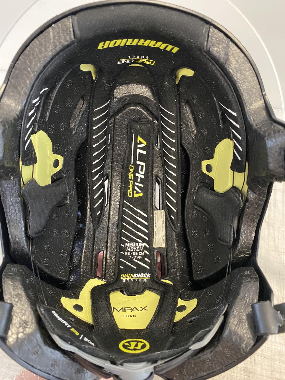 Warrior Alpha One PRO Pro Stock Hockey Helmet Visor Combo Black Medium