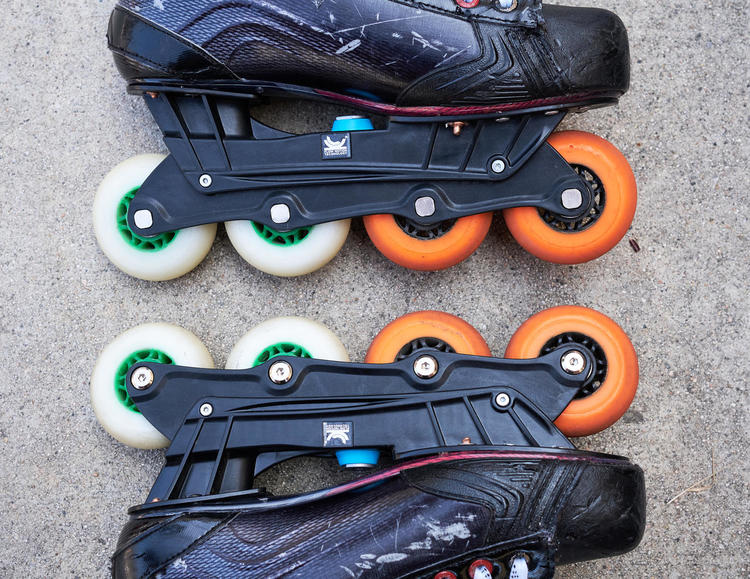 Bauer X800 Marsblade Inline Roller Chassis Size 8.5D with Labeda