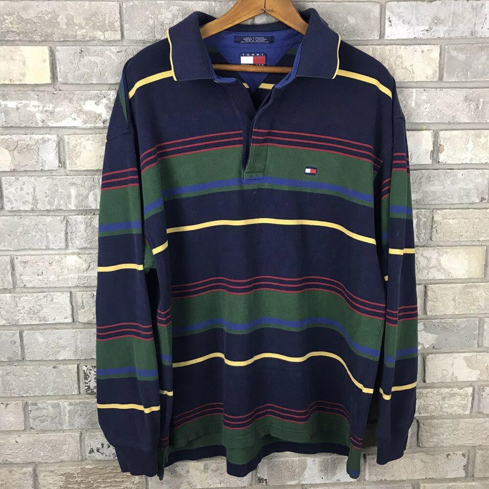 tommy jeans 90s colour block rugby shirt