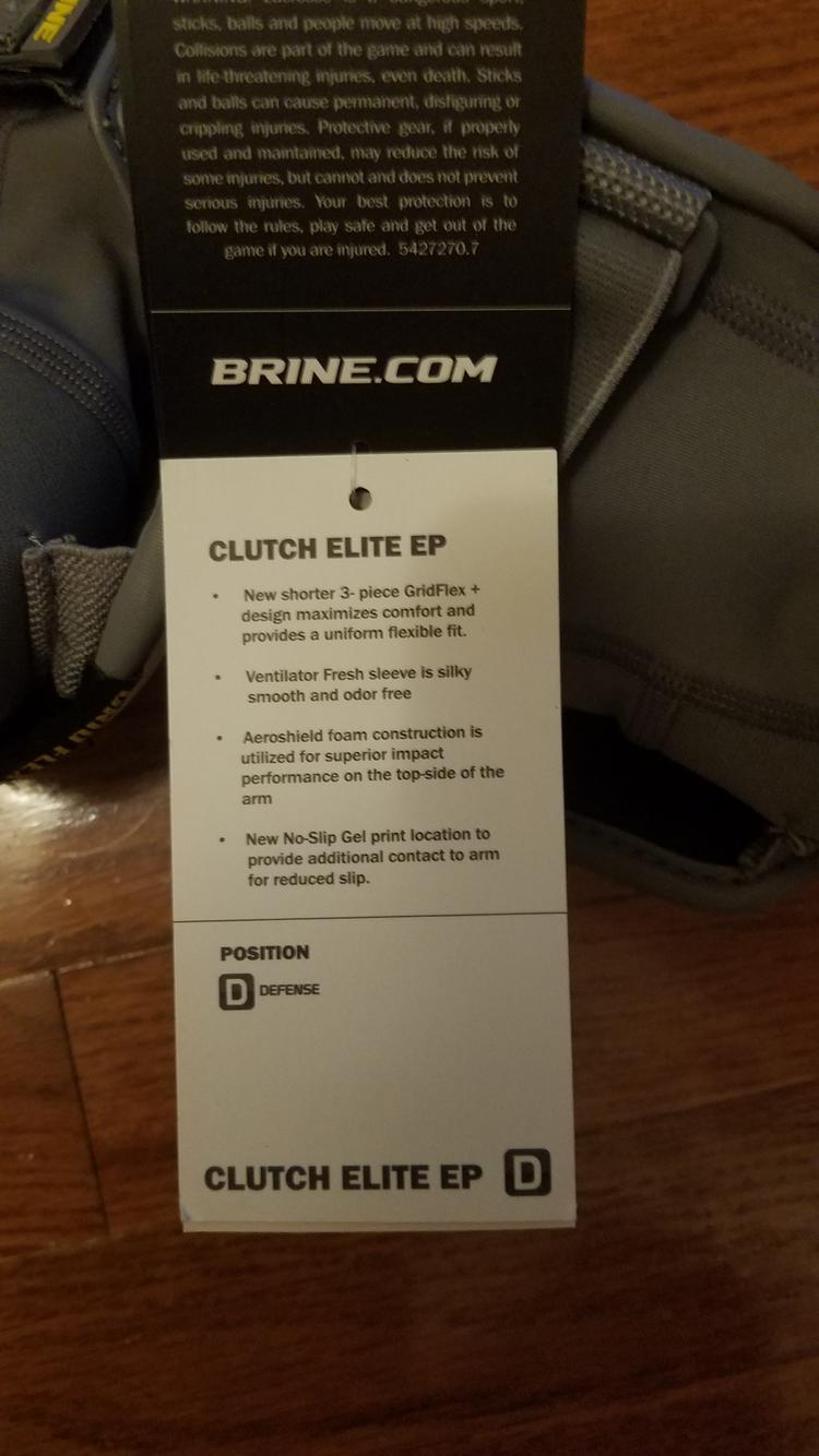 New Grey Medium Brine Clutch Elite Elbow Pads SidelineSwap