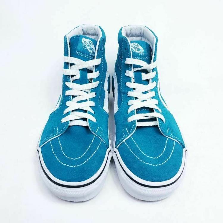 turquoise high top vans