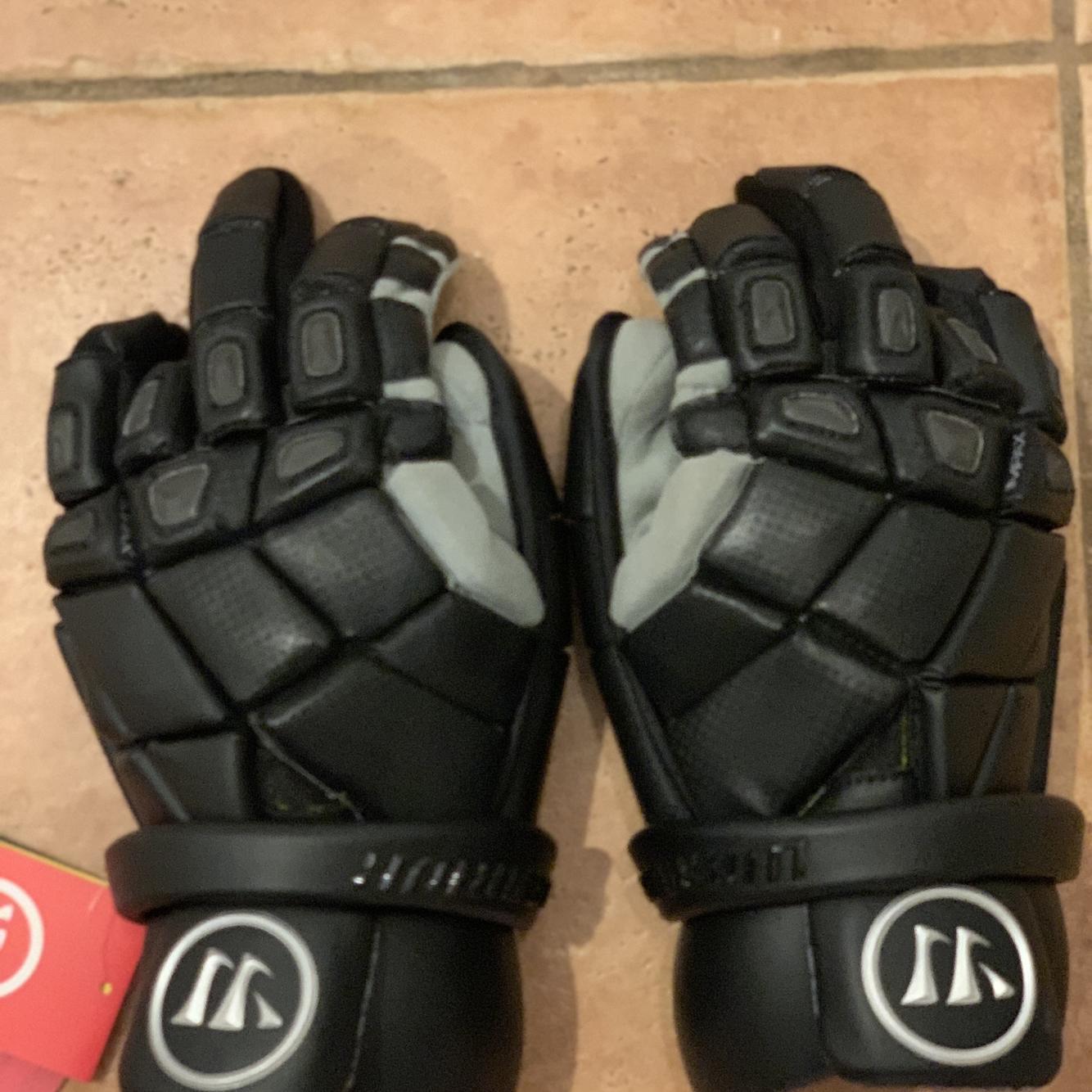 Black New Goalie Warrior Nemesis Pro 13" Lacrosse Gloves SidelineSwap